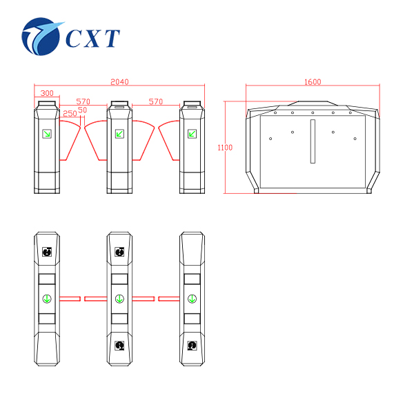  AFC Metro Flap Turnstile CXT-YW260T