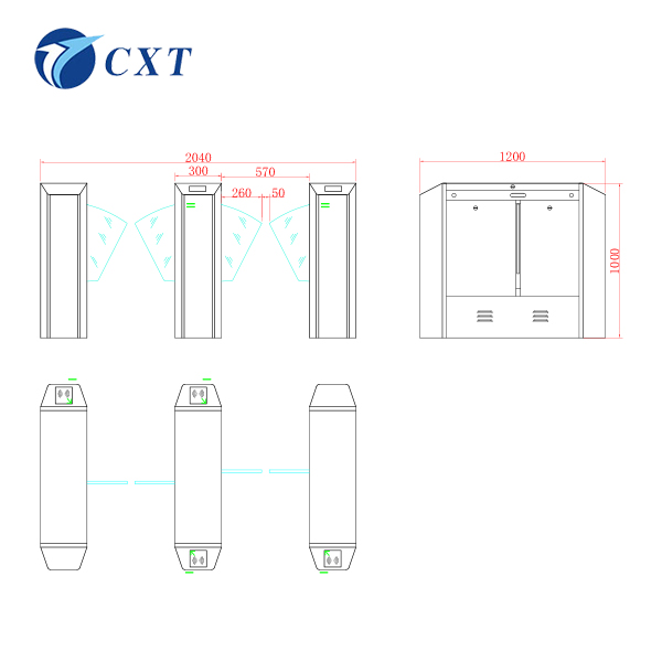 Flap Barrier Gate Turnstile YW120