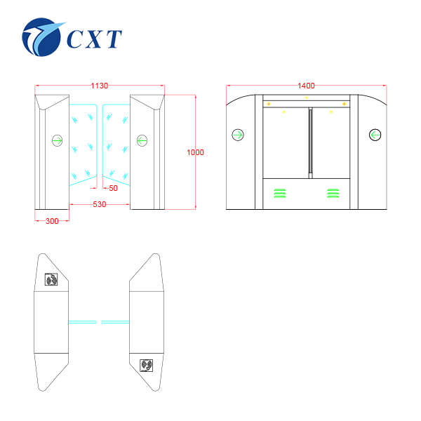  RFID Card Reader Sliding Turnstile PY510J