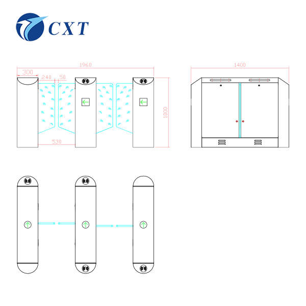  Waist Height Sliding Turnstile Solution PY-510YX