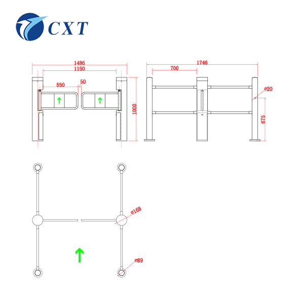 Supermarket Use Swing Barrier Gate