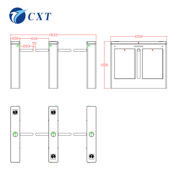 Vertical Type Drop Arm Turnstile YZ1200A