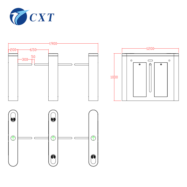 Drop Arm Turnstile One word gate CXT-YZ1200B