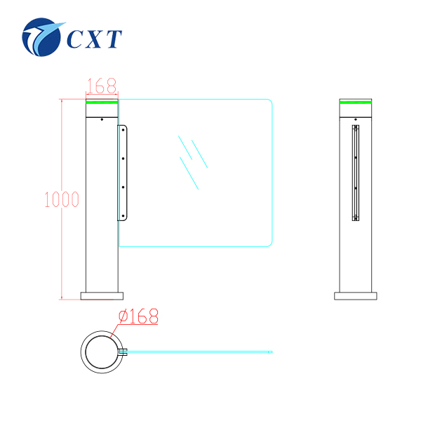 Disabled Security Access Glass Swing Door