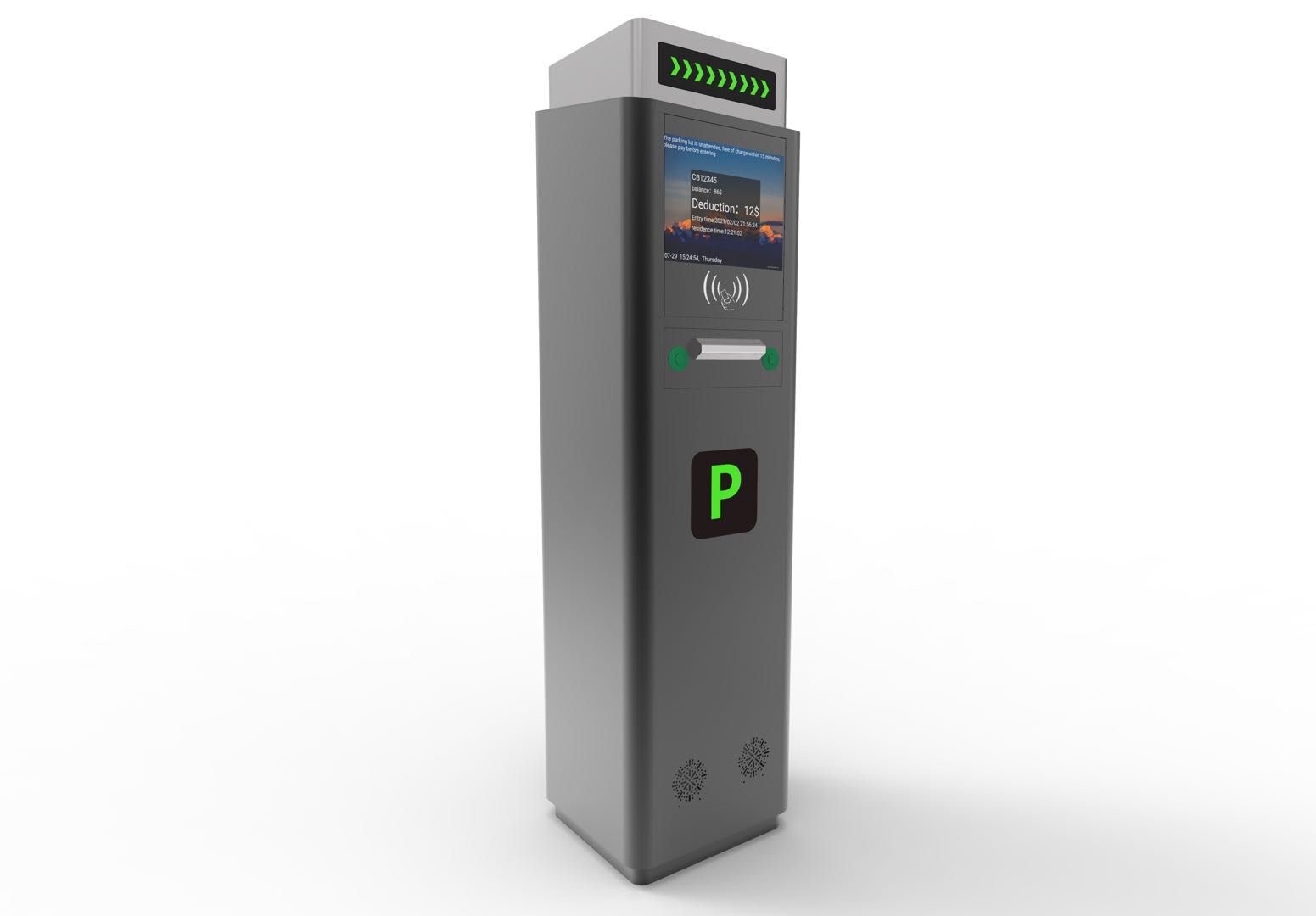  Ticket parking management dispenser with rfid card reader with camera for facial detection CXT