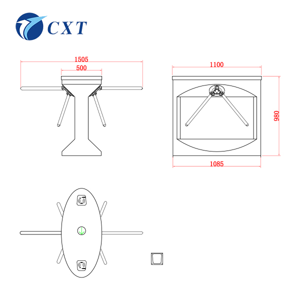 Intelligent Outdoor Swinging Access Gates Slim Speed Gate Turnstile