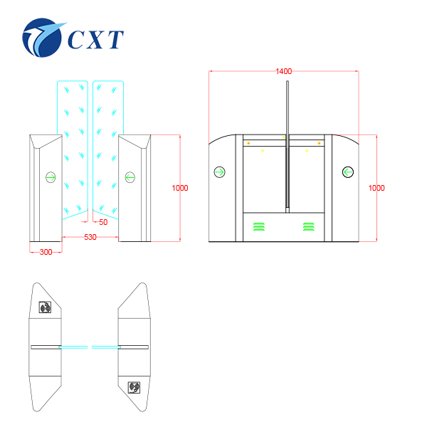 Intelligent Swing Barrier Gate Anti Collision Acrylic Access Control Turnstile Gate