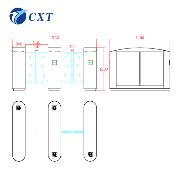 Amusement Park Office Glass Swing Turnstile Acrylic Subways For Outdoors