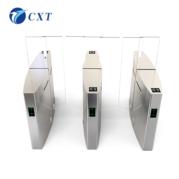 RFID Glass Swing Turnstile 201 Stainless Steel With Single Channel