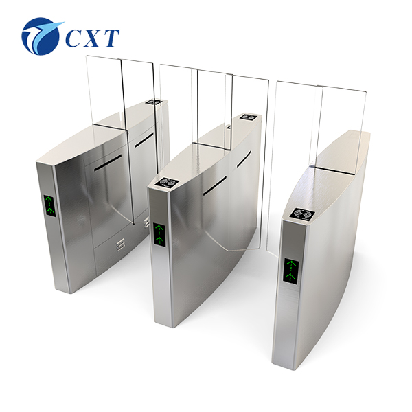 RFID Glass Swing Turnstile 201 Stainless Steel With Single Channel