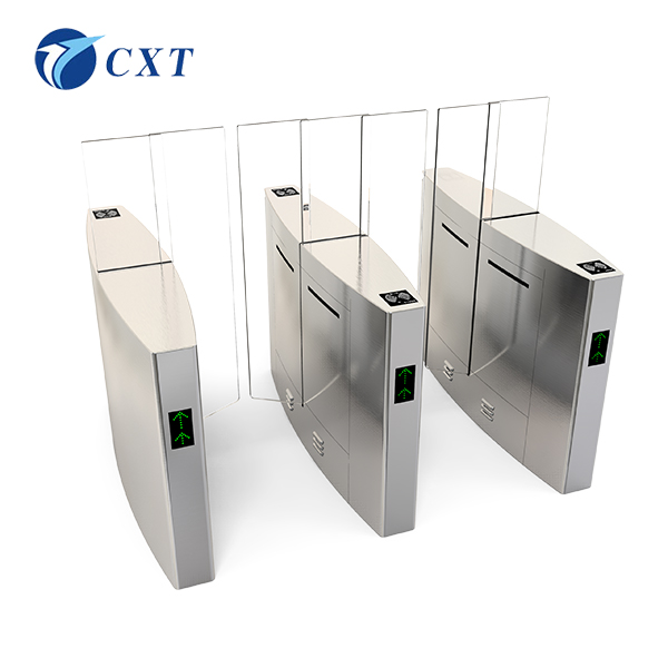 RFID Glass Swing Turnstile 201 Stainless Steel With Single Channel
