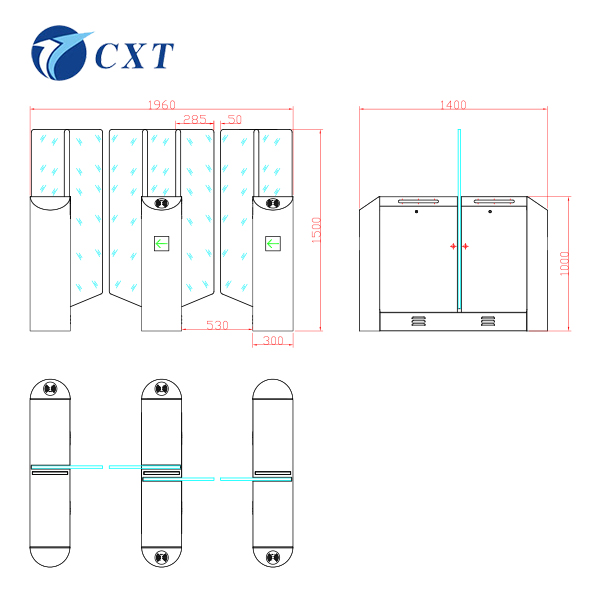 Electric Swing Barrier Gate For Office School Subway TCP/IP Communication Interface