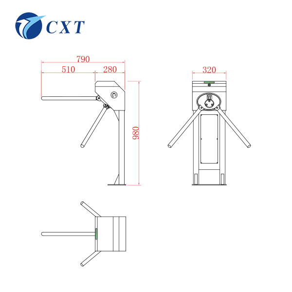   Slim Automatic Tripod Turnstile CXT-SW123