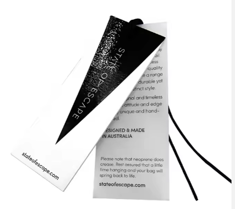 Guangzhou Customized Bracelet Folding Jewelry Tag, Earring Label,necklace Swing hang Tag