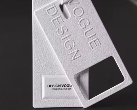 Custom Black Paper Hang Tag Envelop, Garment Luxury Gold Foil Hangtag for Fashion Clothing Trousers Bag Hair Extension Product