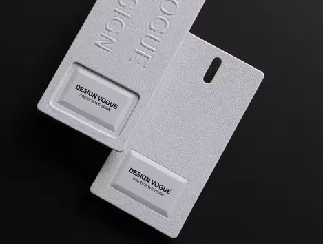 Custom Black Paper Hang Tag Envelop, Garment Luxury Gold Foil Hangtag for Fashion Clothing Trousers Bag Hair Extension Product