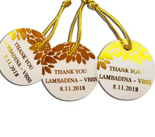 Custom Brand Design Luxury Hang Tags Printed Hanging Clothes Label Swing Tag