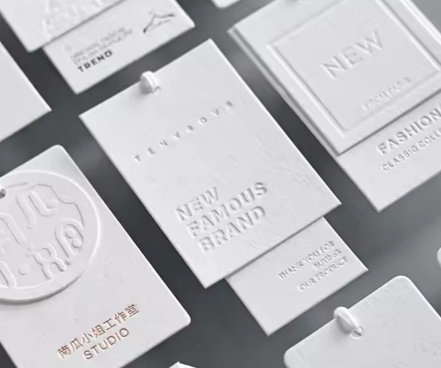 Custom Printed Own Logo Label Paper Clothing Hang Tags Swing Price Hangtag Clothes Hang Tags