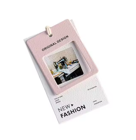 China Factory Price Low MOQ Custom Clothing hang Tag Embossed Hangtags for Clothing Eco-Friendly Recyle Hang Tag Swing hang Tag