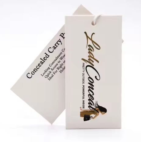 Customizable Design CNC Cut Golf Acrylic Hangtags Silk Screen PVC Adhesive Sticker Socks Shoes Supermarket Food Cosmetics