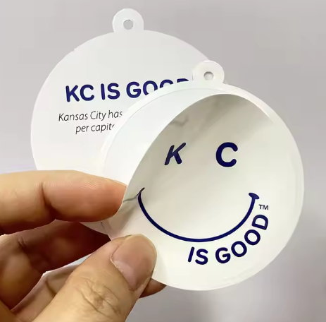 Recyclable Red Heavy-Duty Waterproof Hang Tags with Attached String Writable Plastic Shipping Tags for Bags & Accessories